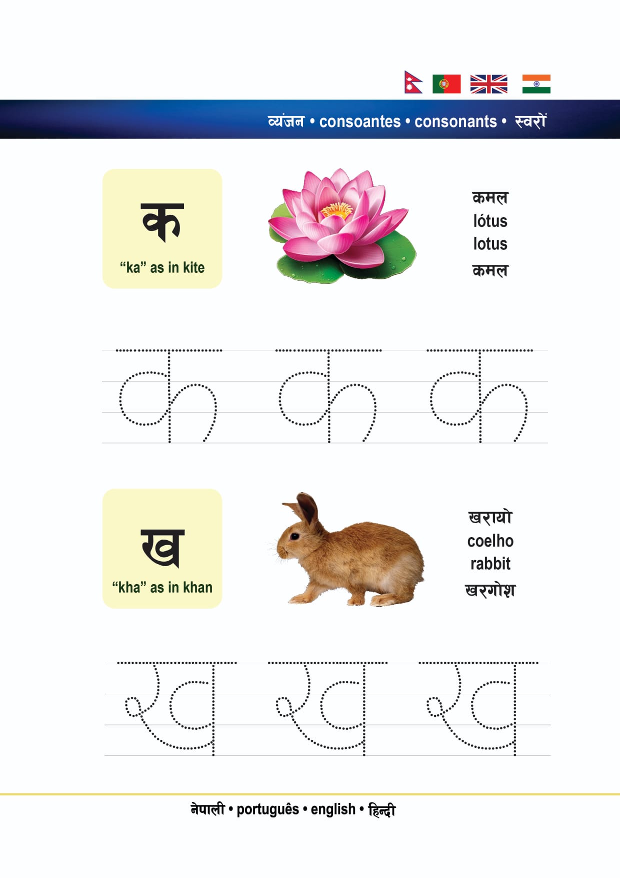 Picture dictionary · Consonants tracing